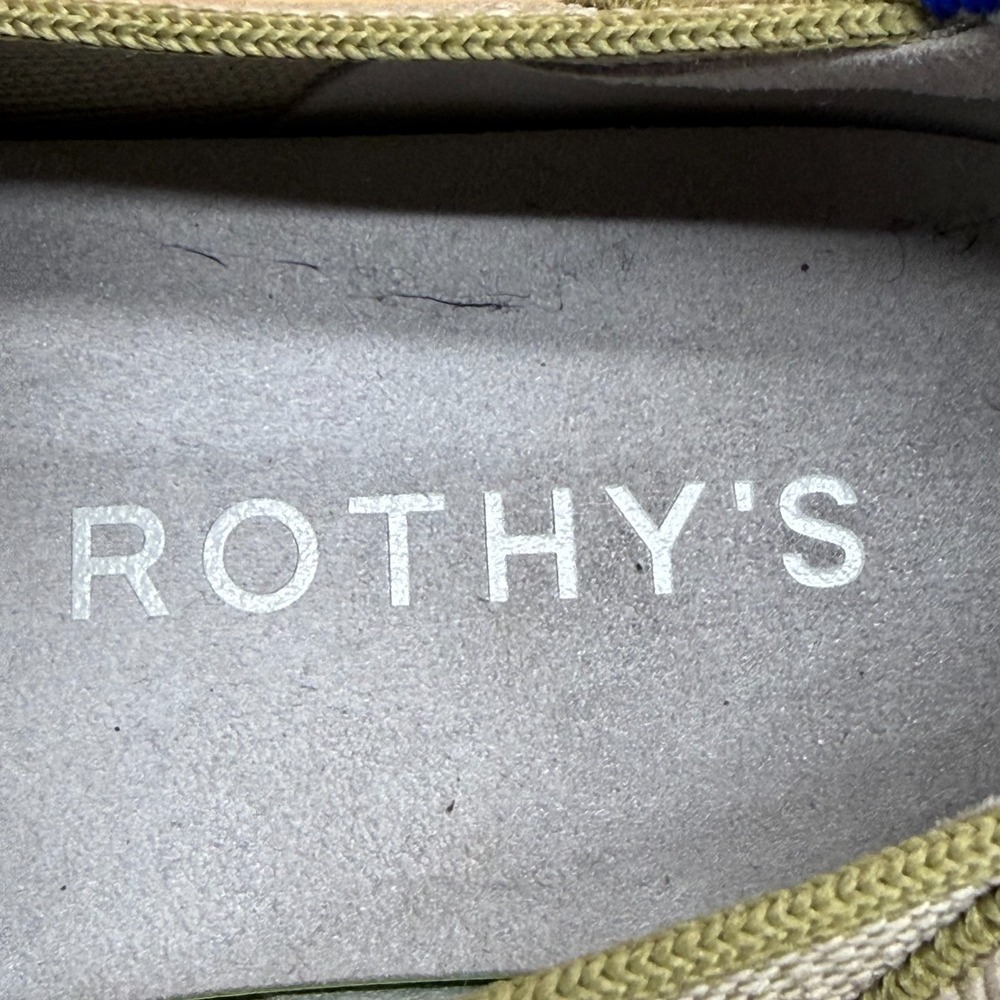 Rothys City Slip On Sneakers Womens 7.5 Green Comfort Flats - Picture 10 of 11